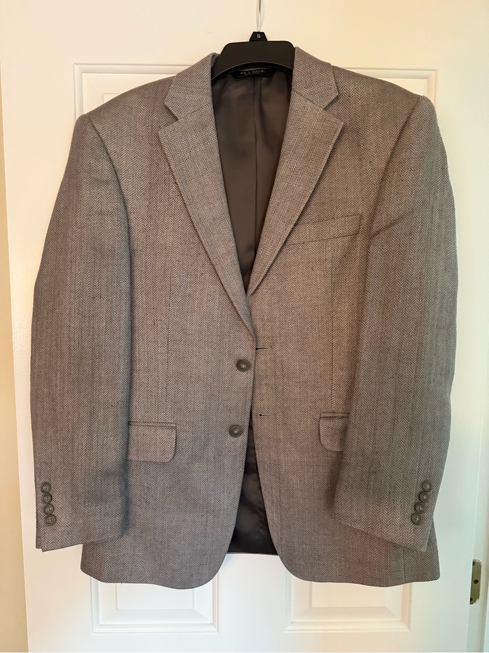 Jos. A. Bank Light Gray Herringbone Sport Coat